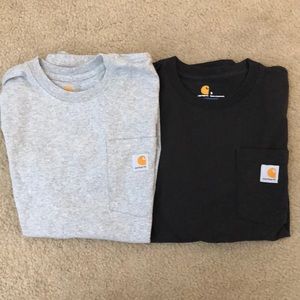 TWO CARHARTT RELAXED FIT SHIRTS Size Small